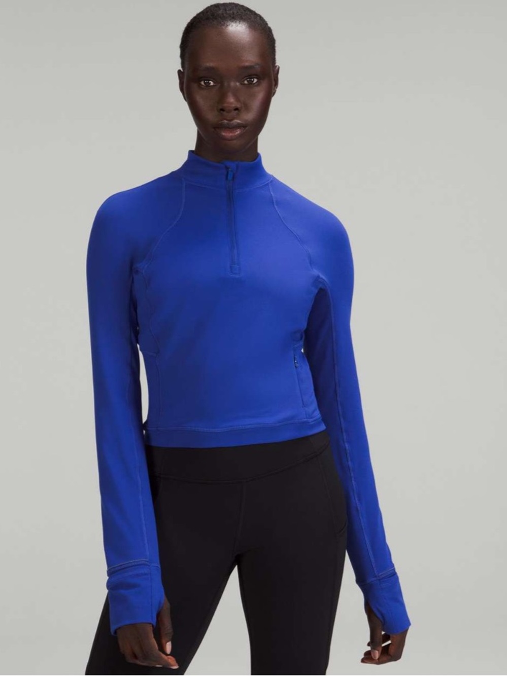 Lululemon Its Rulu Run Cropped Half Zip
Psychic Blue size 6